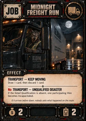 Midnight Freight Run — Job card example