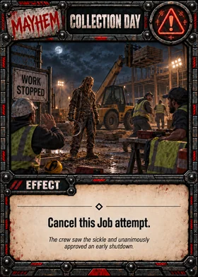 Collection Day — Mayhem card example