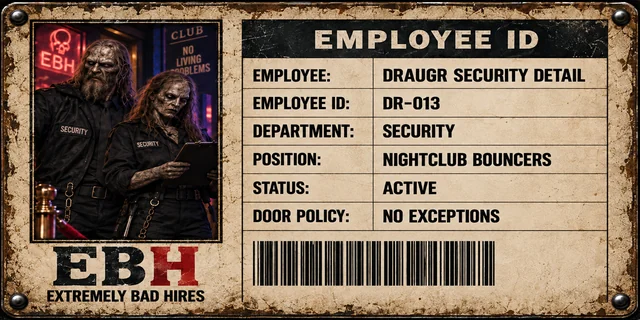 Draugr Security Detail — canonical archive ID DR-013